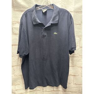 Vtg. Mens Lacoste Polo Shirt Navy Blue Size‎ 8 L/XL